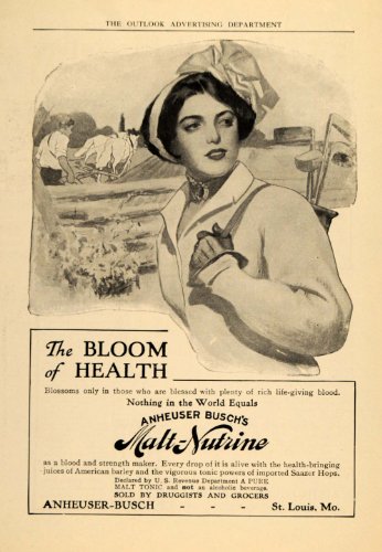 1910 Ad Malt Nutrine Healthy Food Saazer Hops Tonic Art – Original Print Ad – Best Diet Books ⋆ Best Diet Books ⋆ Lifestyle