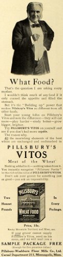 1905 Ad Pillsbury-Washburn Flour Mills Vitos Wheat Food Cereal Old Man Healthy – Original Print Ad – Best Diet Books ⋆ Best Diet Books ⋆ Lifestyle